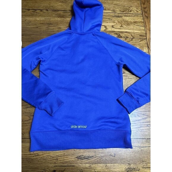 Under Armour C45 Hoodie Blue Coldgear Hooded Full Zip Fleece Sweatshirt - Picture 6 of 7